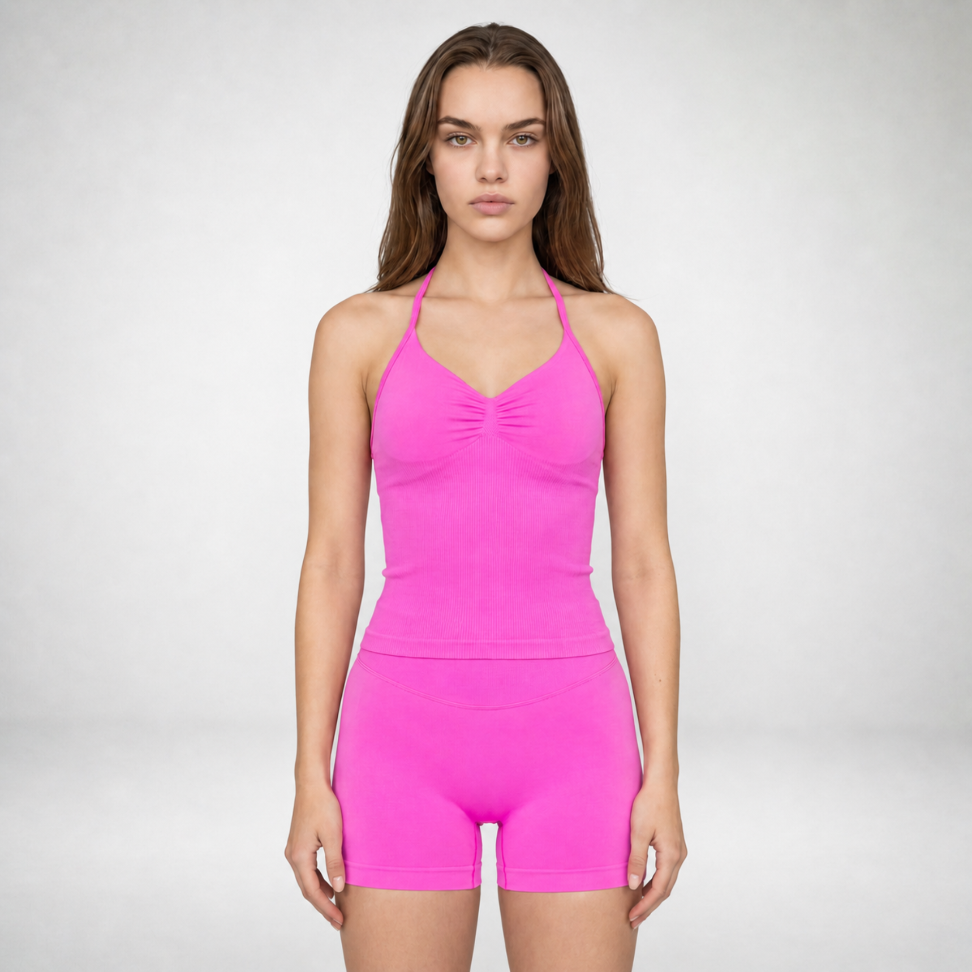 New Women's Active: Strappy Halter Top (Fuchsia)