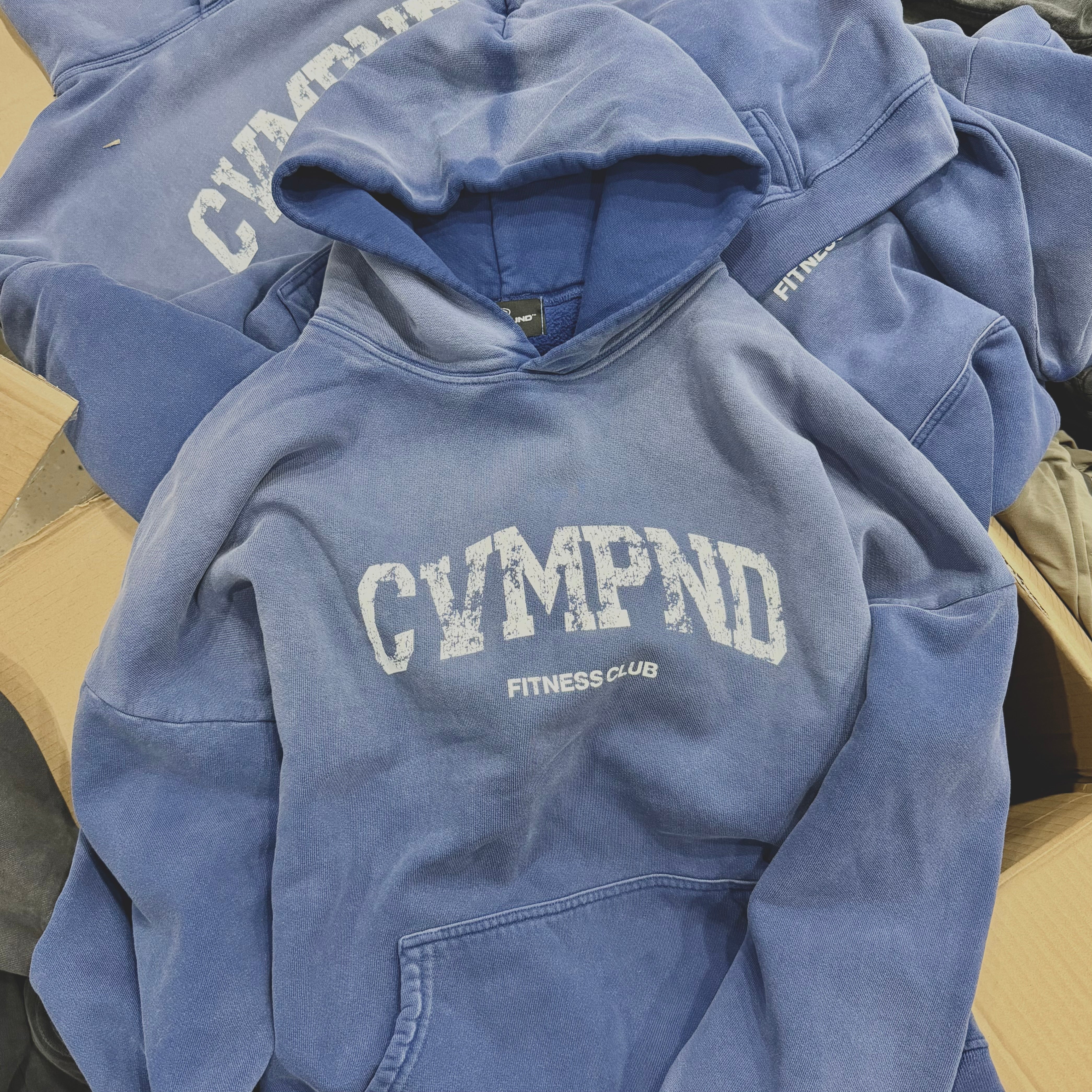 CVMPOUND HOODIE SZN: Blue Zone Hoodie (Crop Box fit)