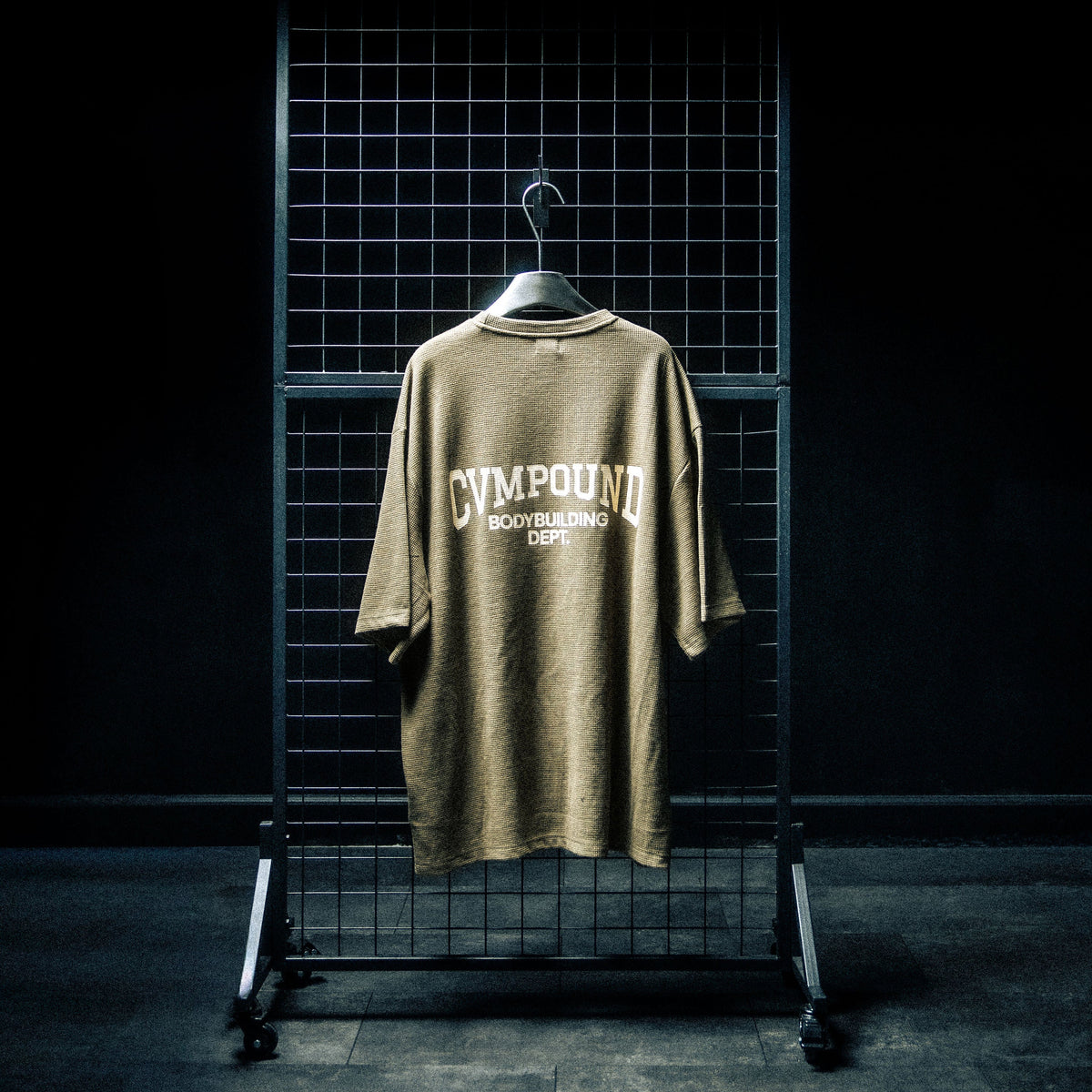 CVMPOUND Bodybuilding Waffle Knit T-Shirt (Olive)