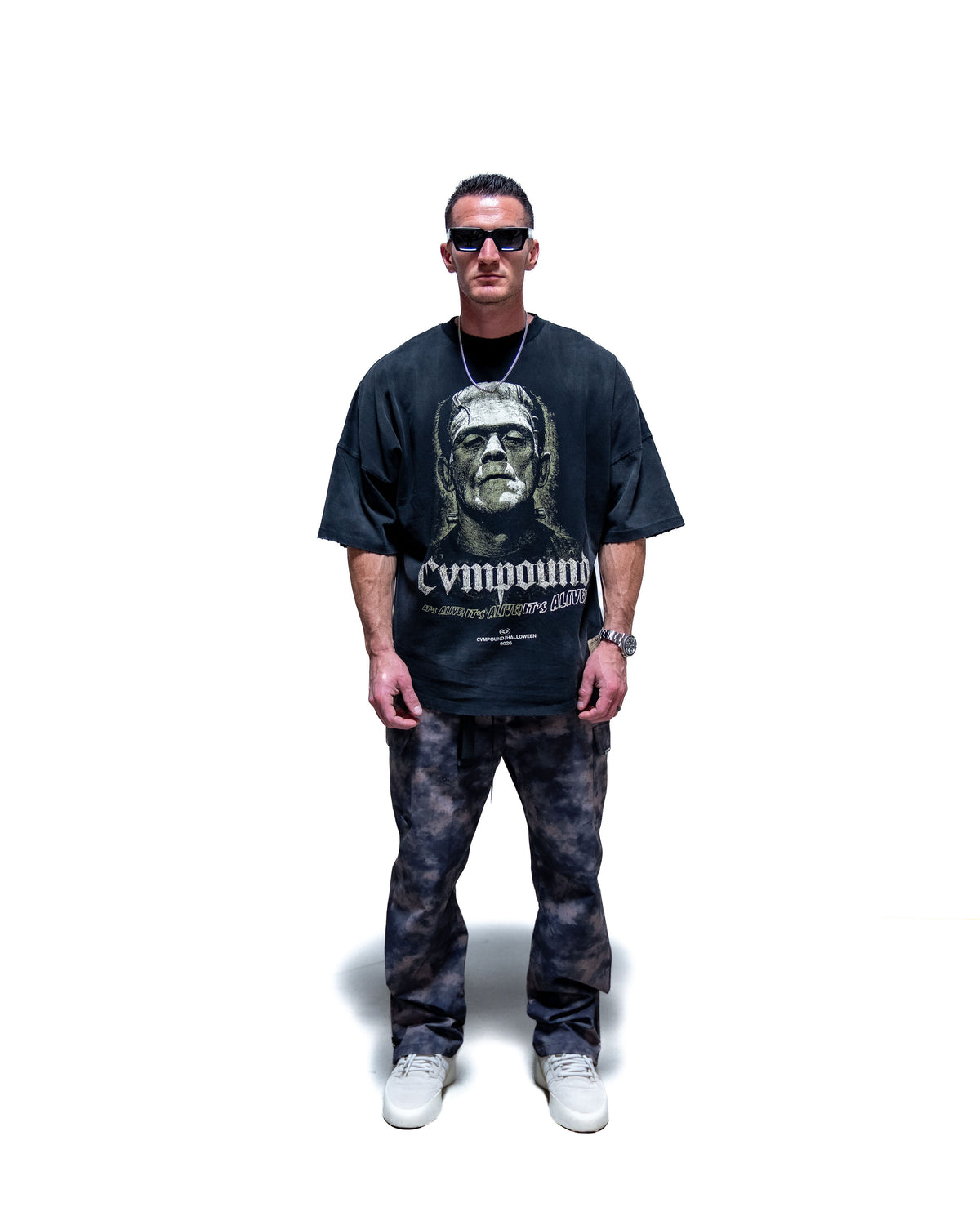 Halloween 2026: Frank Boxy Scoop T-shirt