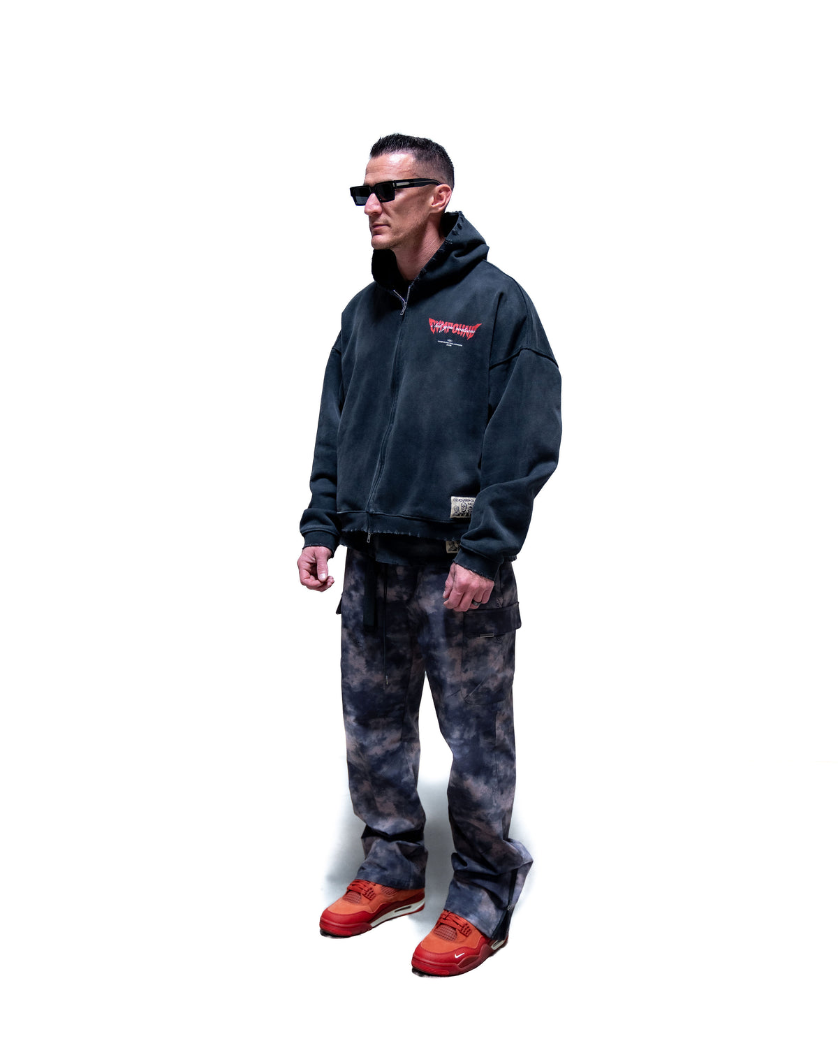 Halloween 2026: Dracula Box Crop Zip Hoodie