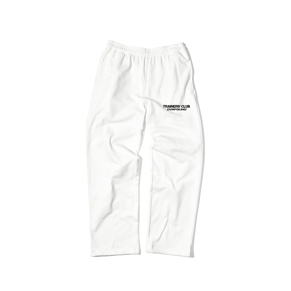 TRAINERS CLUB: STRAIGHT LEG SWEATPANTS - WHITE