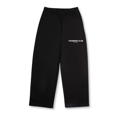 TRAINERS CLUB: STRAIGHT LEG SWEATPANTS - BLACK