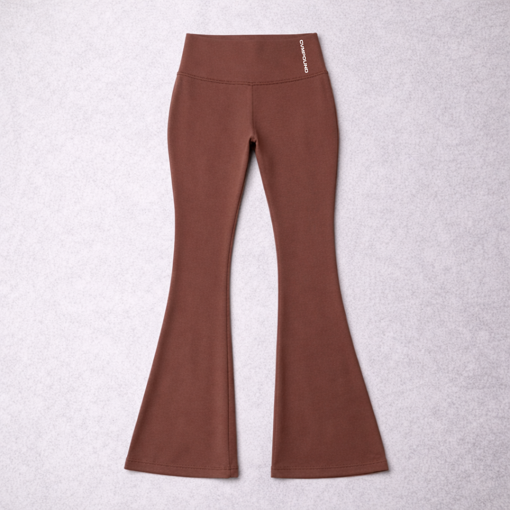 Women's Active: Flared Leggings (Brown)