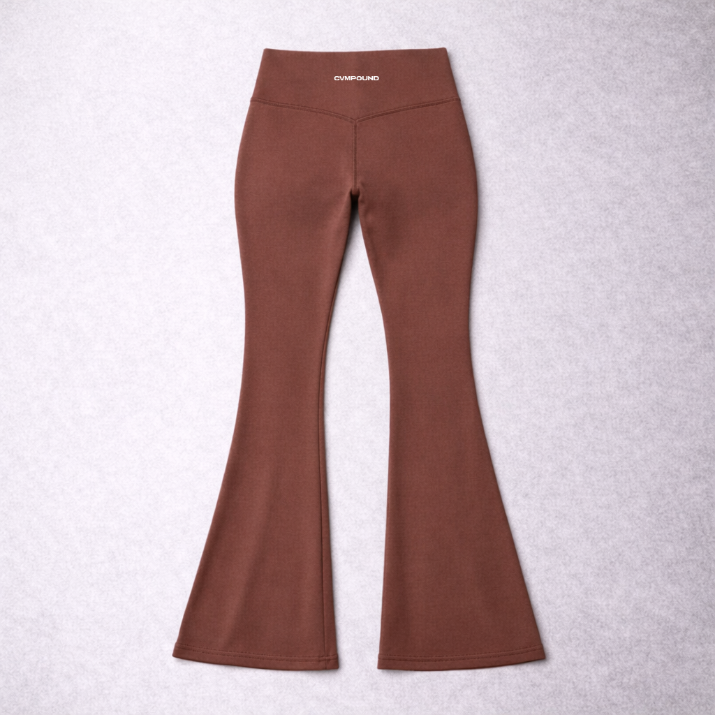 Women's Active: Flared Leggings (Brown)