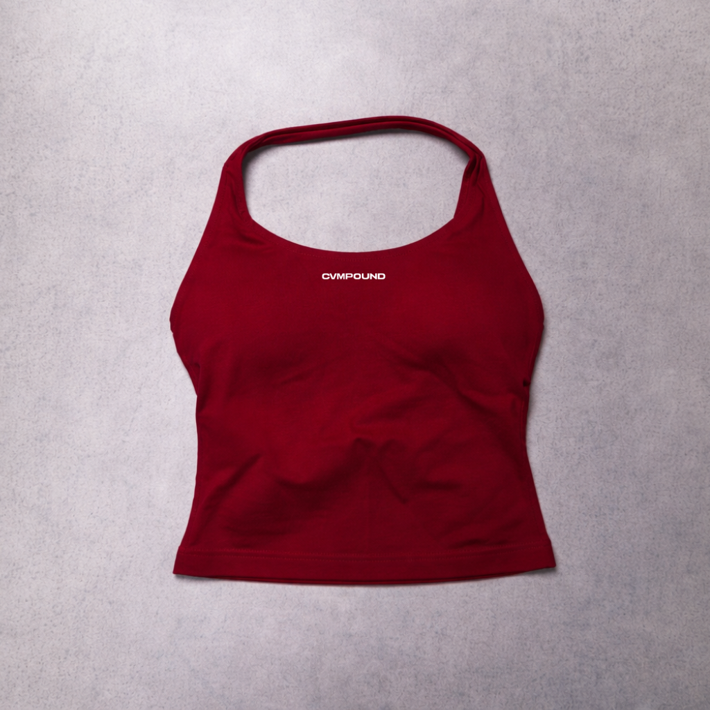 New Women's Active: Halter Top (Crimson Red)