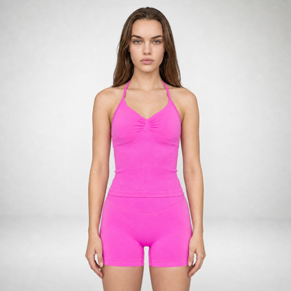 New Women's Active: Strappy Halter Top (Fuchsia)