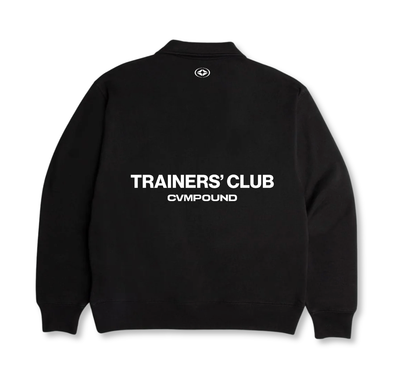 TRAINERS CLUB: QUARTER ZIP - BLACK