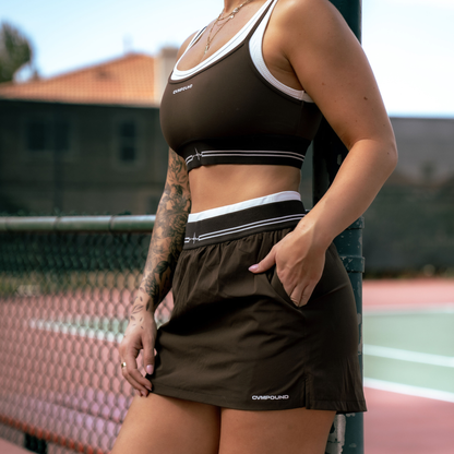 New Women's Active: Double Line Pulse Bra (Brown)