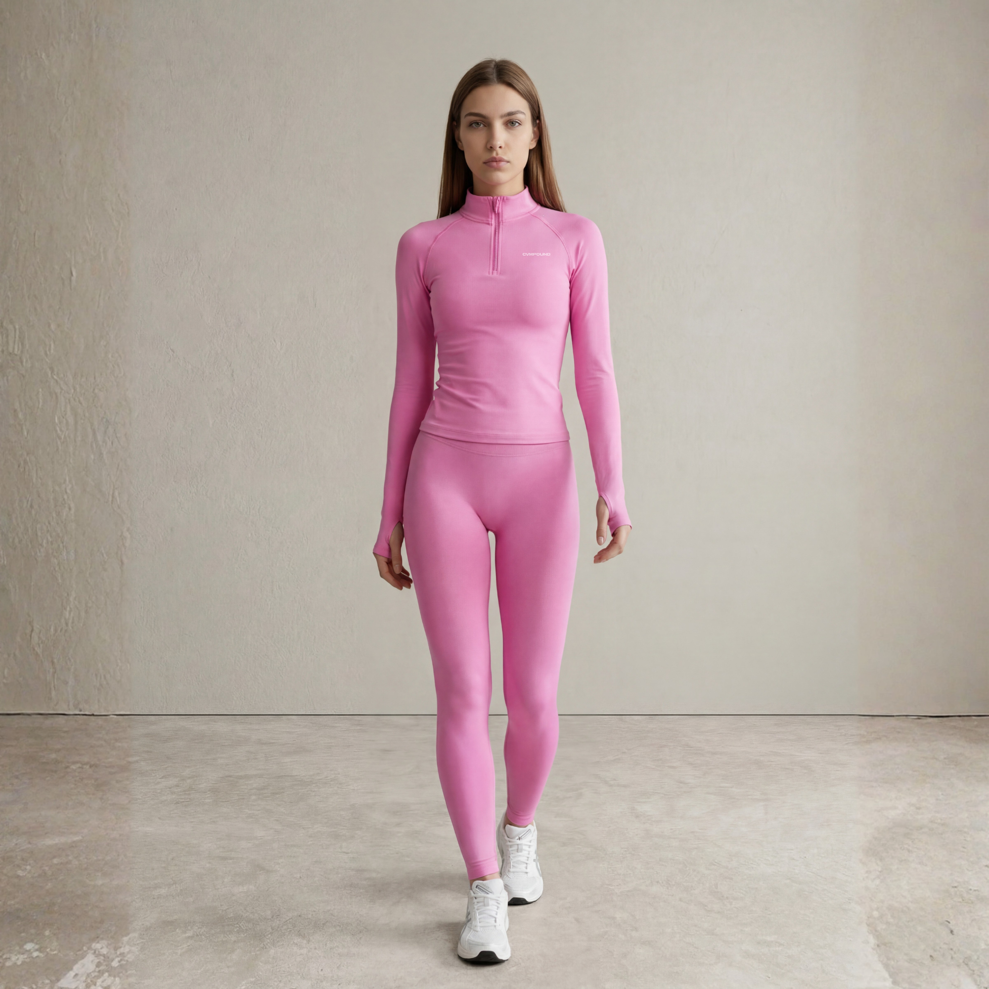 Women's Active: Half Zippy (Dark Pink)