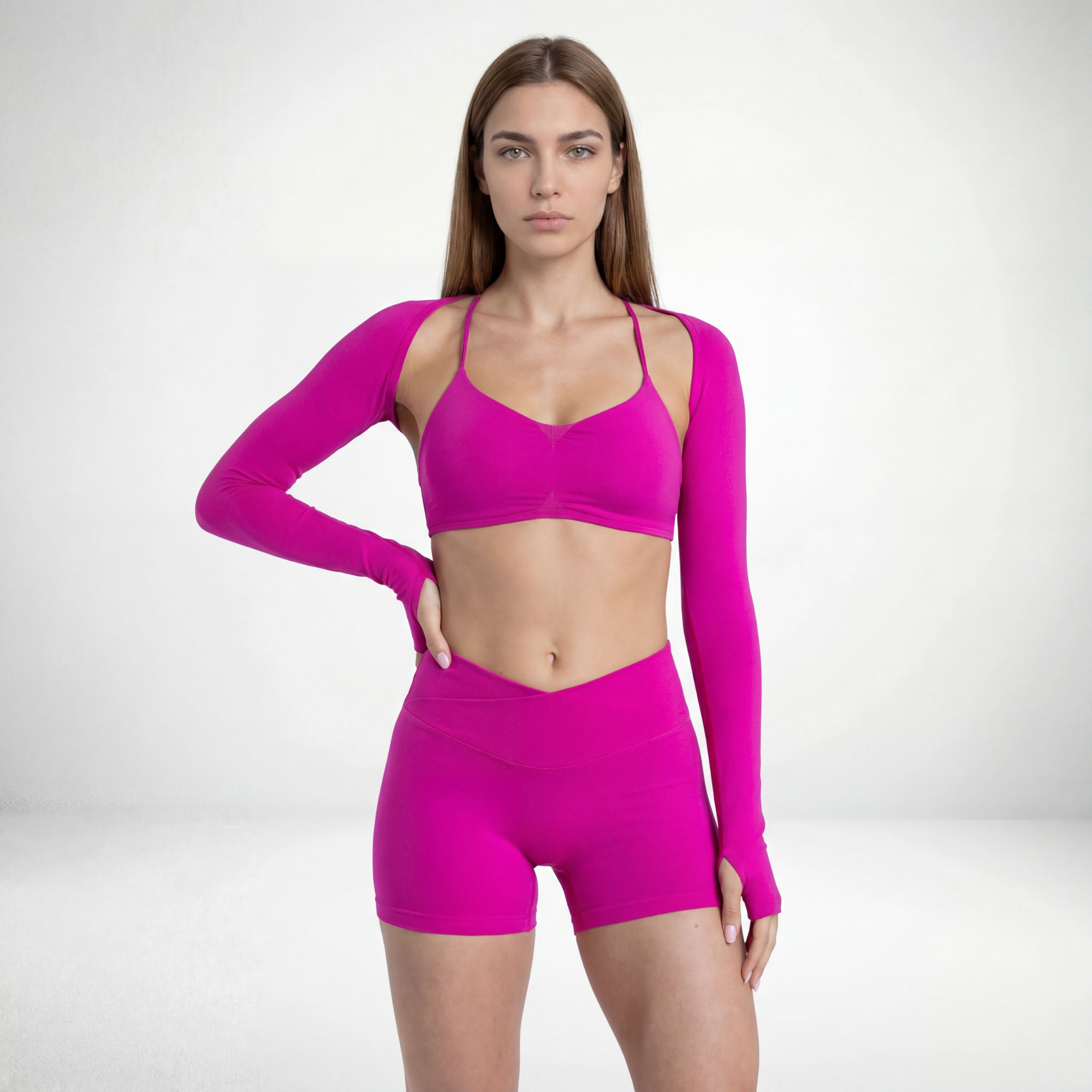 New Women's Active: Shrug (Hibiscus)