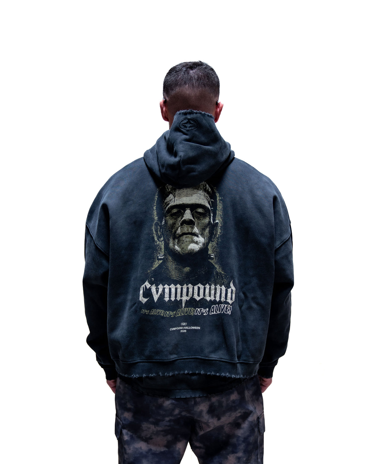 Halloween 2026: Frank Box Crop Hoodie