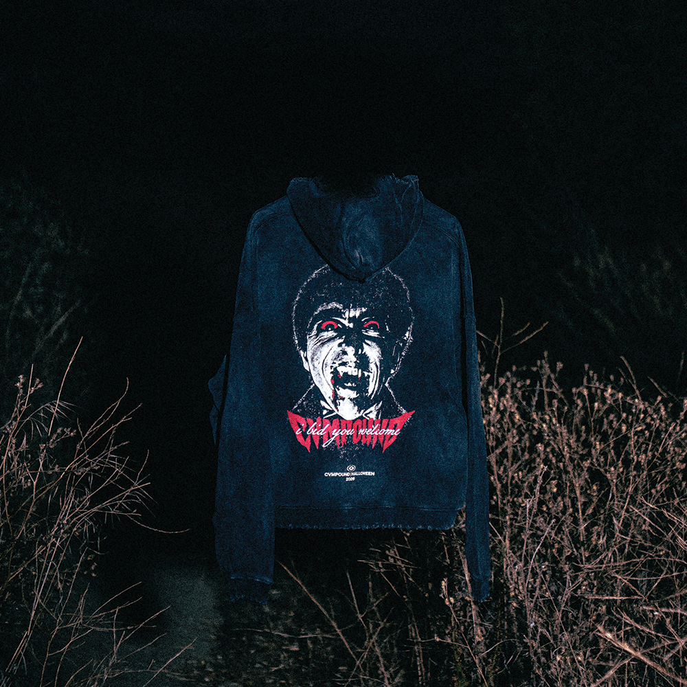 Halloween 2026: Dracula Box Crop Zip Hoodie