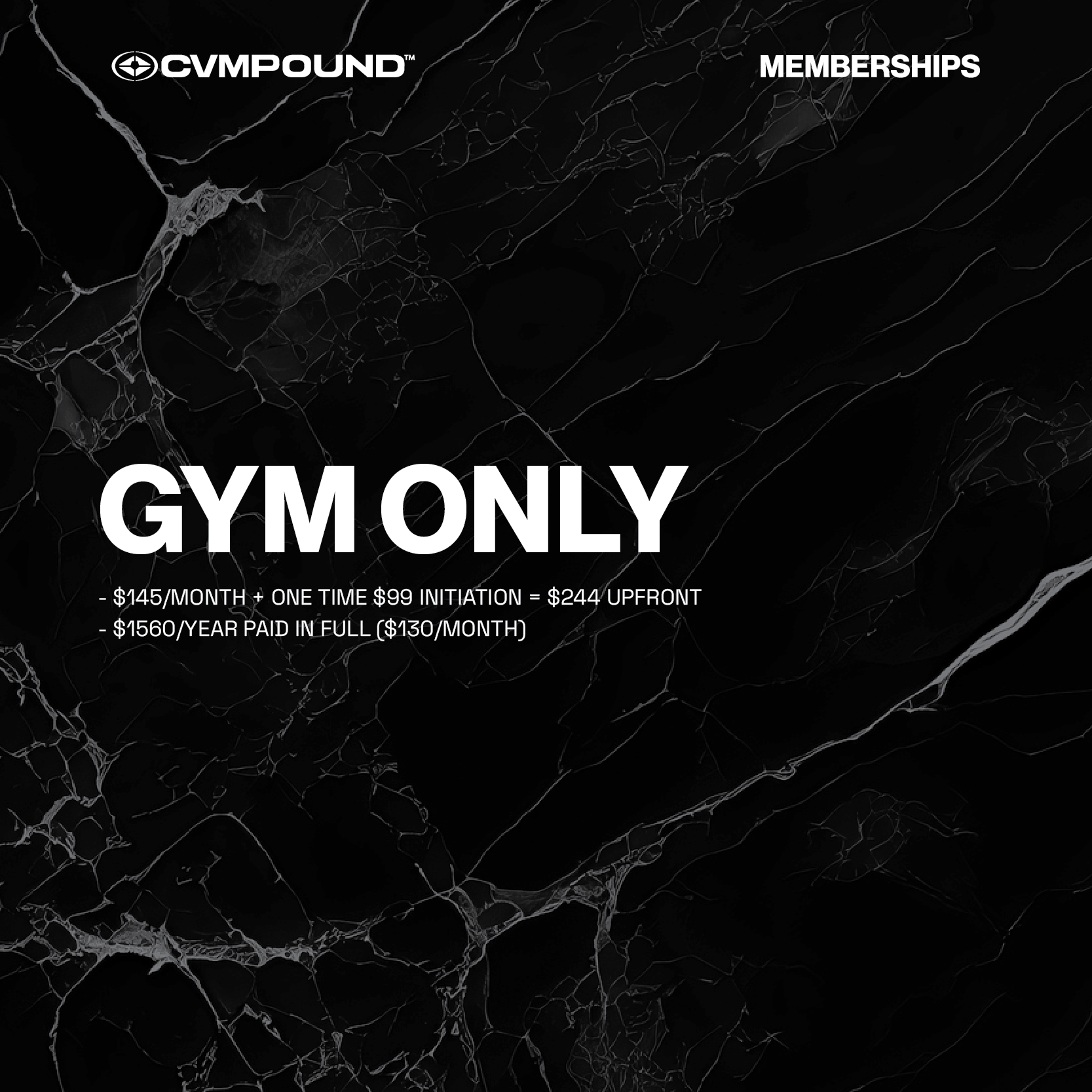 (EARLY ACCESS) MEMBERSHIP PACKAGE: GYM ONLY