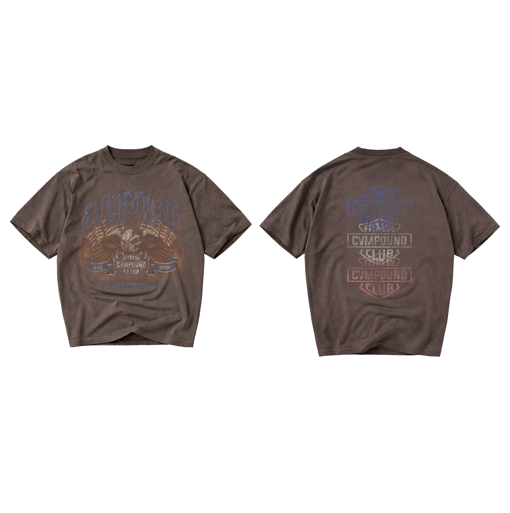 SS26: Skull Club T-shirt (Brown)