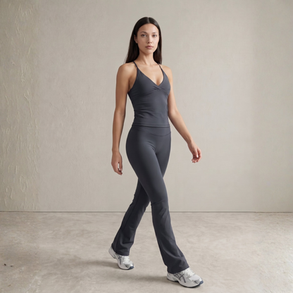 Women's Active: Twist Front Longline Top (Carbon)