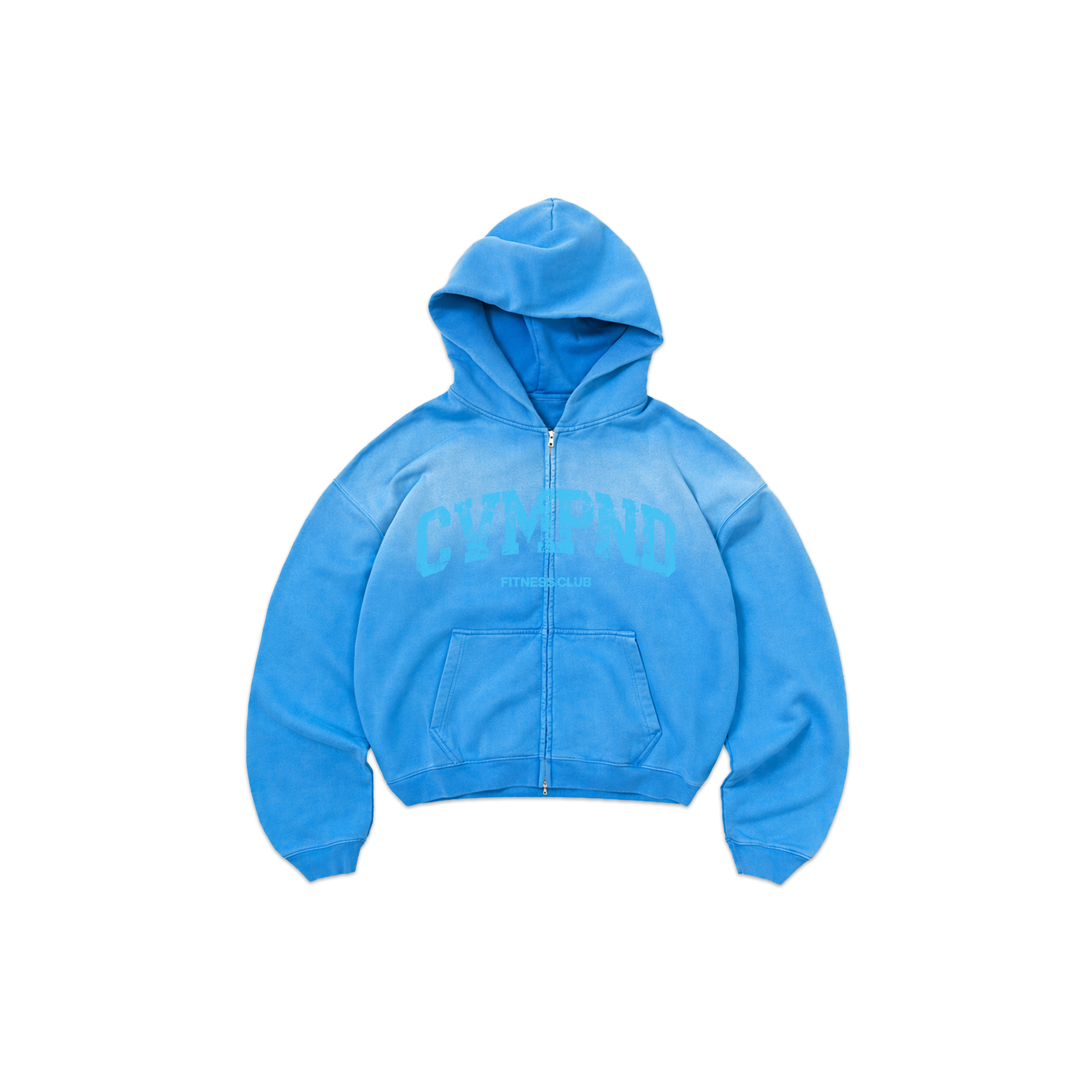 SS26: Cotton Candy Blue Box Crop Zip