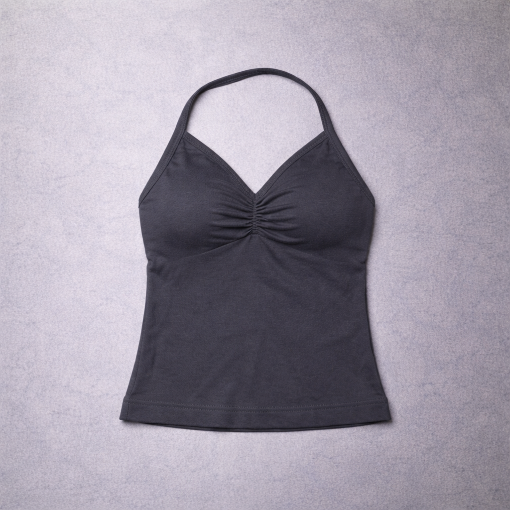 New Women's Active: Strappy Halter Top (Graphite)