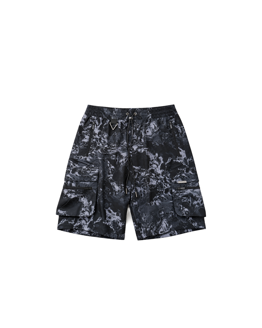 Wave Camo Cargo Active Shorts